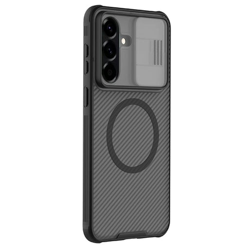 NILLKIN Camshield Pro Magnetic Series For Samsung Galaxy A57 5G Case TPU + PC Phone Cover with Camera Slider - Transparent Black - 1