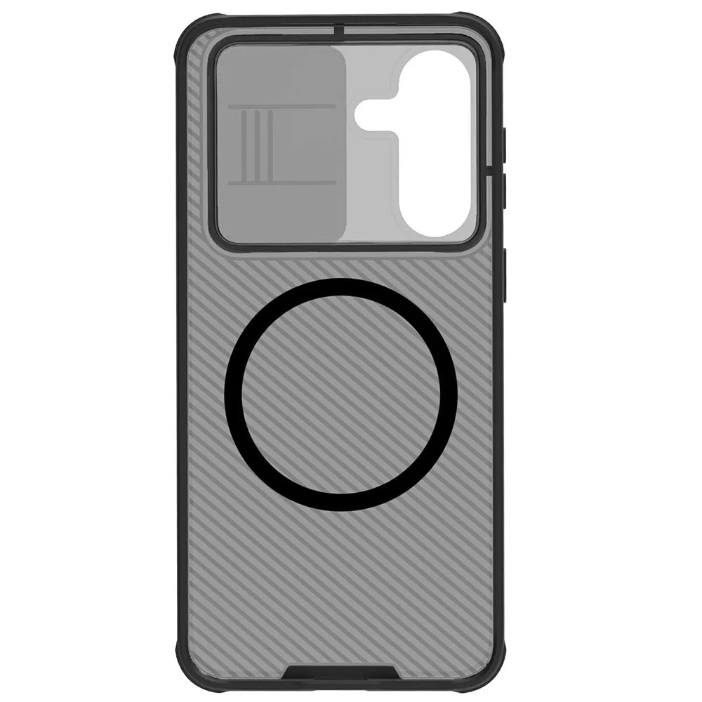 NILLKIN Camshield Pro Magnetic Series For Samsung Galaxy A57 5G Case TPU + PC Phone Cover with Camera Slider - Transparent Black - 5