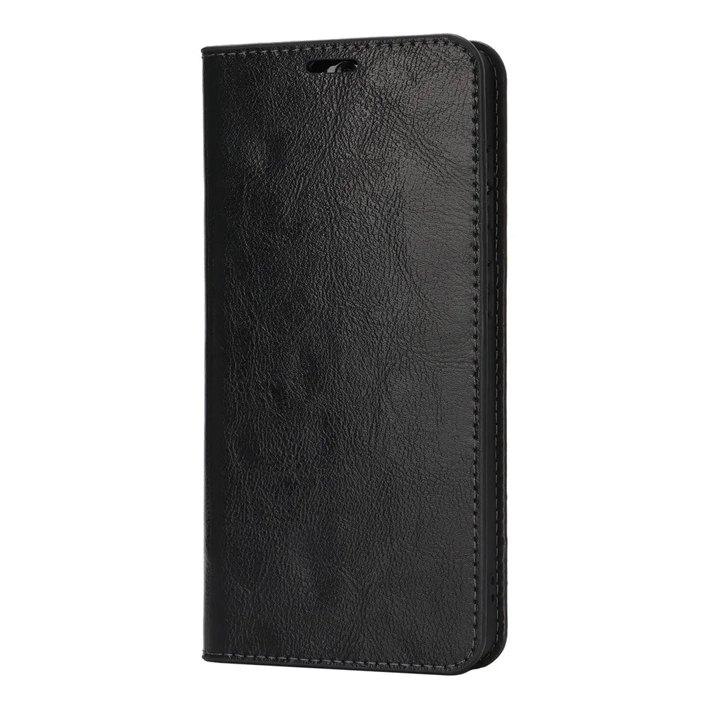 For Samsung Galaxy S26 Ultra Case Crazy Horse Texture Split Leather Wallet Phone Cover - Black - 6