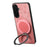 For Samsung Galaxy A57 5G Phone Case with Rotating Kickstand Stress Relief Retro Leather Back Cover - Pink - 3