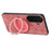 For Samsung Galaxy A57 5G Phone Case with Rotating Kickstand Stress Relief Retro Leather Back Cover - Pink - 4
