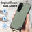 For Samsung Galaxy A57 5G Case Carbon Fiber Texture Hybrid Phone Back Cover with Adjustable Strap - Green - 5