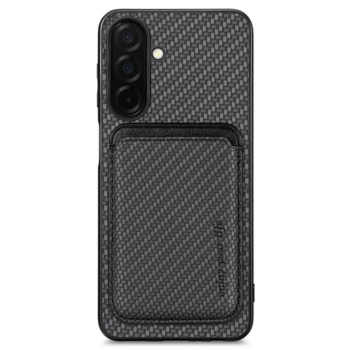 For Samsung Galaxy A57 5G Magnetic Case Detachable Card Holder Phone Back Cover - Black - 1