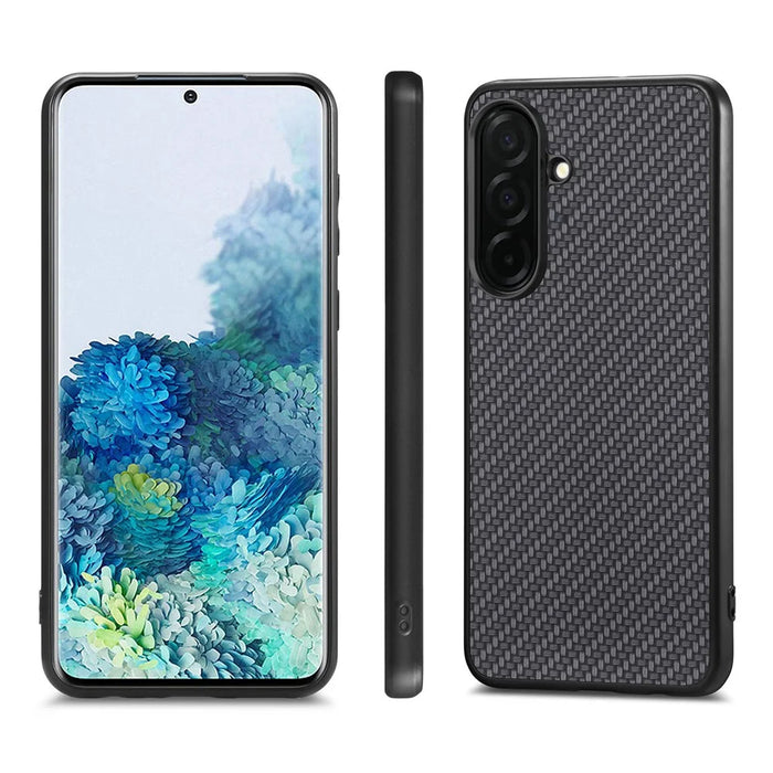 For Samsung Galaxy A57 5G Case Carbon Fiber Texture PU Leather + PC + TPU Phone Cover - Black - 2