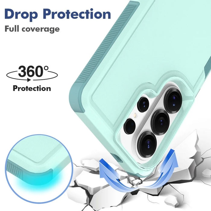 For Samsung Galaxy S26 Ultra Case 2 in 1 PC + TPU Shockproof Phone Cover - Mint Green - 3
