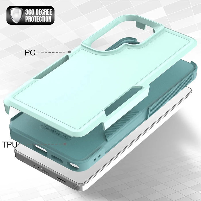For Samsung Galaxy S26 Ultra Case 2 in 1 PC + TPU Shockproof Phone Cover - Mint Green - 4