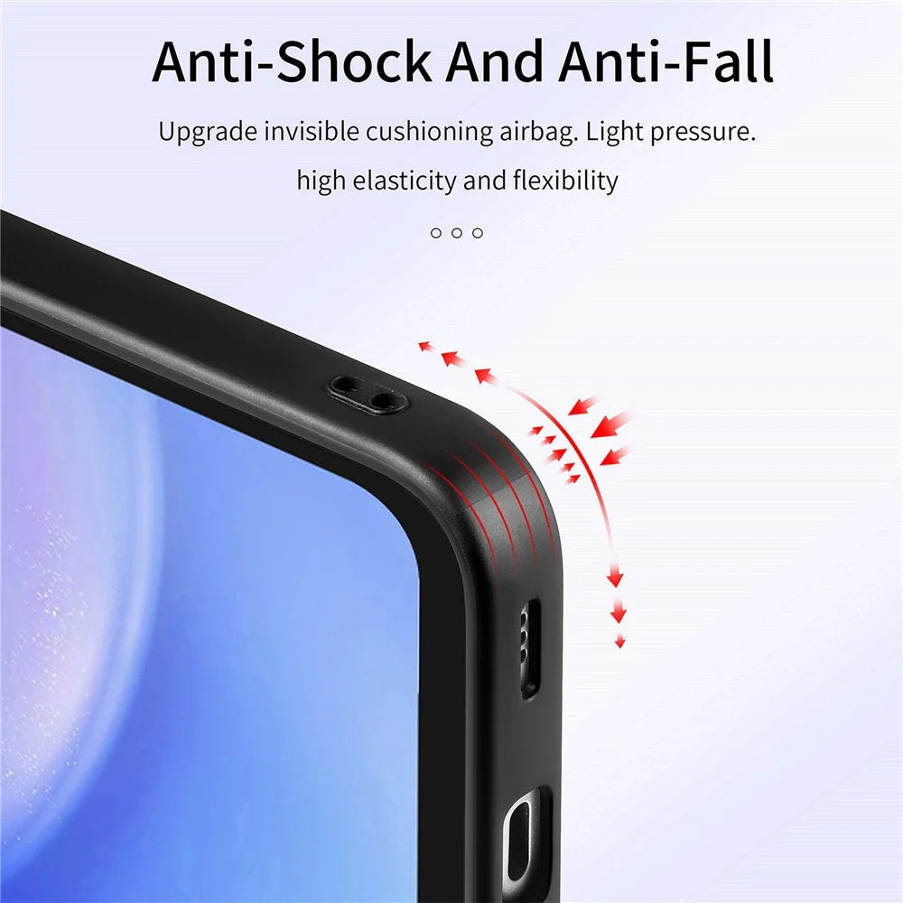 For Samsung Galaxy A57 5G Case Shockproof Slim Retro Leather Phone Back Cover - Brown - 6