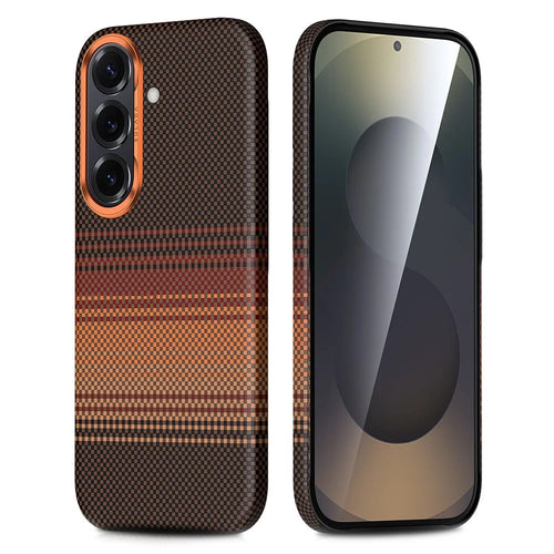 SULADA For Samsung Galaxy S26 Magnetic Case Shockproof Hard PC Phone Back Cover - Orange - 1