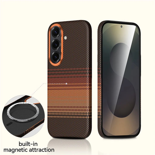 SULADA For Samsung Galaxy S26+ Magnetic Case Shockproof Hard PC Phone Back Cover - Orange - 2