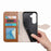 For Samsung Galaxy A57 5G Stand Case Leaf Shape Magnetic Clasp Leather Phone Cover with Hand Strap - Brown - 4