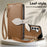 For Samsung Galaxy A57 5G Stand Case Leaf Shape Magnetic Clasp Leather Phone Cover with Hand Strap - Brown - 6