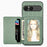 For Sony Xperia 10 VII Case RFID Blocking Carbon Fiber Leather Phone Back Cover with Card Holder - Green - 1
