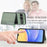 For Sony Xperia 10 VII Case RFID Blocking Carbon Fiber Leather Phone Back Cover with Card Holder - Green - 5