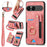 For Sony Xperia 10 VII Retro PU Leather Case Phone Cover with RFID Blocking Card Holder  /  Ring Holder - Pink - 1