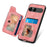 For Sony Xperia 10 VII Retro PU Leather Case Phone Cover with RFID Blocking Card Holder  /  Ring Holder - Pink - 3