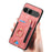 For Sony Xperia 10 VII Retro PU Leather Case Phone Cover with RFID Blocking Card Holder  /  Ring Holder - Pink - 4