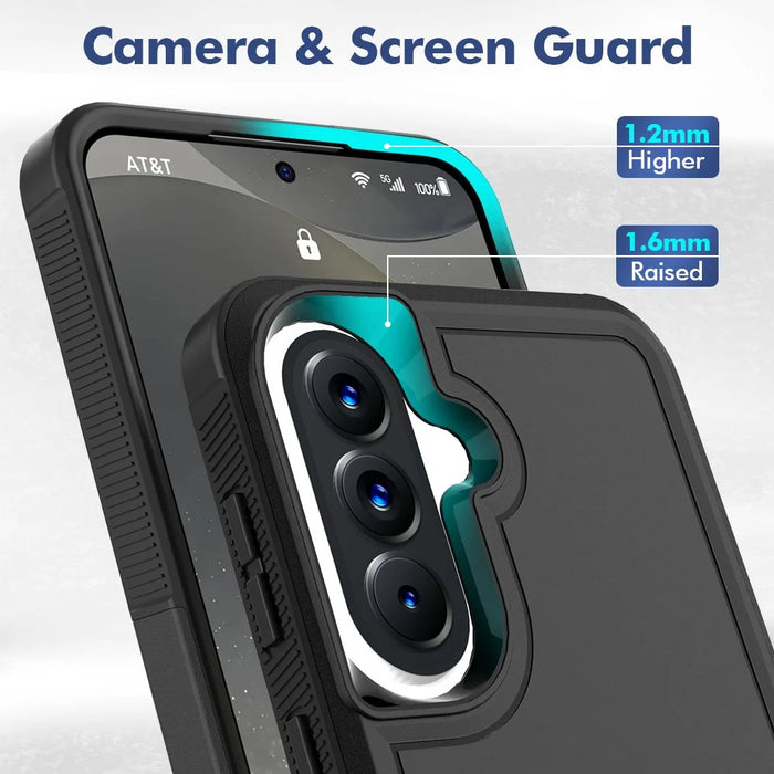 For Samsung Galaxy A57 5G Case 2 in 1 PC + TPU Shockproof Phone Cover - Black - 2