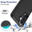 For Samsung Galaxy A57 5G Case 2 in 1 PC + TPU Shockproof Phone Cover - Black - 3