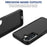 For Samsung Galaxy A57 5G Case 2 in 1 PC + TPU Shockproof Phone Cover - Black - 5
