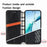 For Samsung Galaxy A37 5G Case Rhombus Imprint PU Leather Wallet Phone Cover - Black - 6