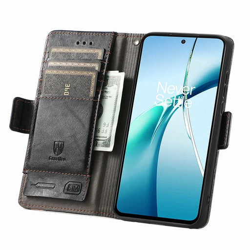 CASENEO For Samsung Galaxy A37 5G Phone Cases PU Leather Cover Stand with RFID Blocking Wallet - Black - 2