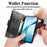 CASENEO For Samsung Galaxy A37 5G Phone Cases PU Leather Cover Stand with RFID Blocking Wallet - Black - 4