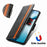 CASENEO For Samsung Galaxy A37 5G Phone Cases PU Leather Cover Stand with RFID Blocking Wallet - Black - 5