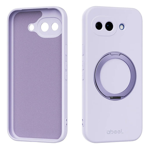 ABEEL For Google Pixel 10a Magnetic Case Kickstand Skin Touch Liquid Silicone Phone Cover - Purple - 1