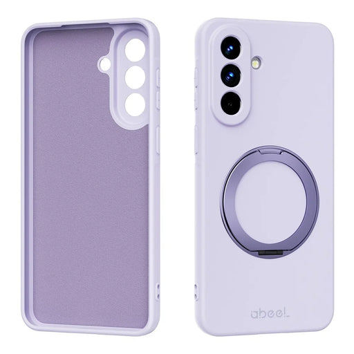 ABEEL For Samsung Galaxy A57 5G Magnetic Case Kickstand Skin Touch Liquid Silicone Phone Cover - Purple - 1