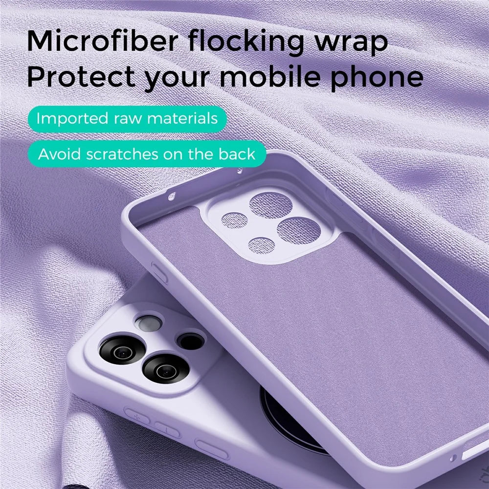 ABEEL For OnePlus 13T 5G Magnetic Case Kickstand Skin Touch Liquid Silicone Phone Cover - Purple - 3