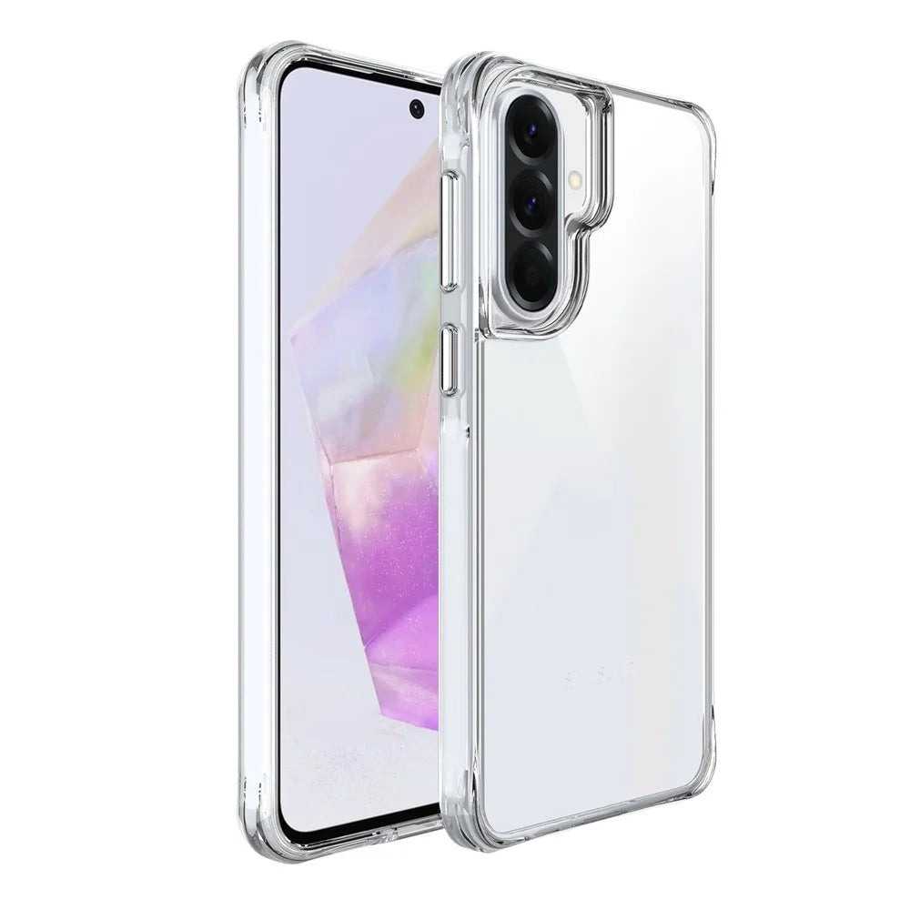 For Samsung Galaxy A37 5G Case PC + TPU Dropproof Transparent Phone Cover - Transparent - 1