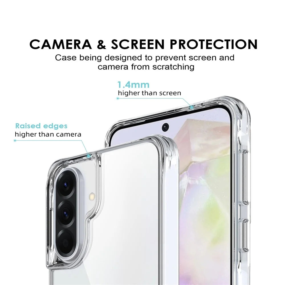 For Samsung Galaxy A57 5G Case PC + TPU Dropproof Transparent Phone Cover - Transparent - 5