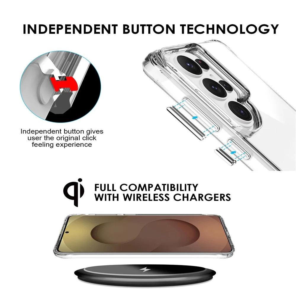 For Samsung Galaxy S26 Ultra Case PC + TPU Dropproof Transparent Phone Cover - Transparent - 3