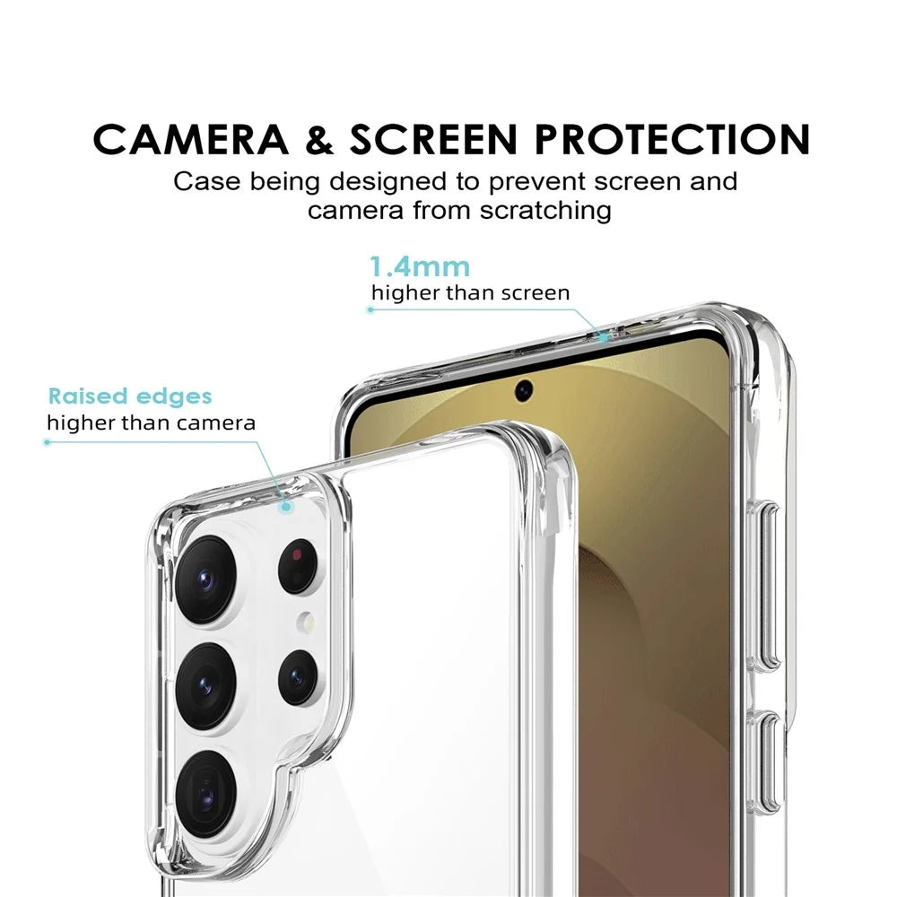 For Samsung Galaxy S26 Ultra Case PC + TPU Dropproof Transparent Phone Cover - Transparent - 5