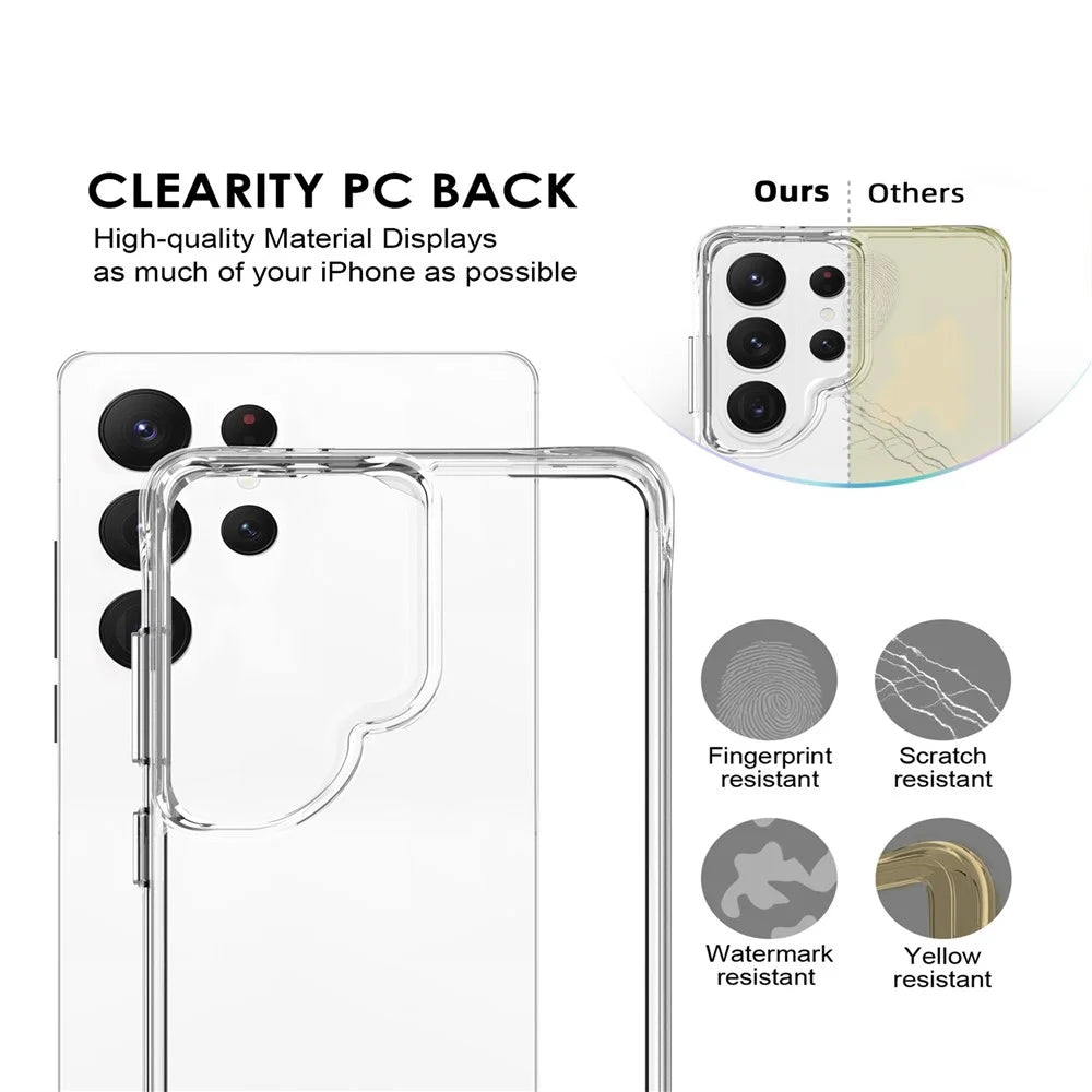 For Samsung Galaxy S26 Ultra Case PC + TPU Dropproof Transparent Phone Cover - Transparent - 6