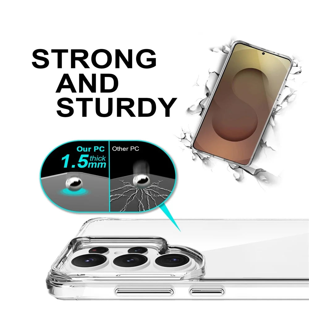 For Samsung Galaxy S26 Ultra Case PC + TPU Dropproof Transparent Phone Cover - Transparent - 7