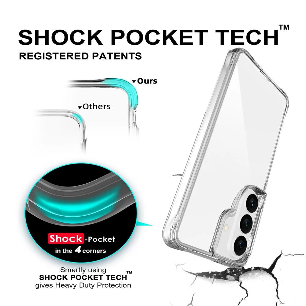 For Samsung Galaxy S26+ Case PC + TPU Dropproof Transparent Phone Cover - Transparent - 2