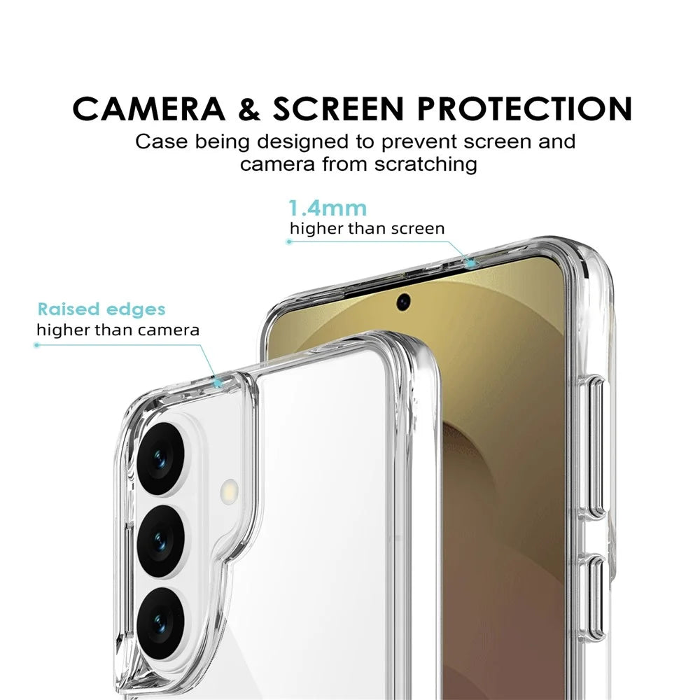 For Samsung Galaxy S26 Case PC + TPU Dropproof Transparent Phone Cover - Transparent - 5