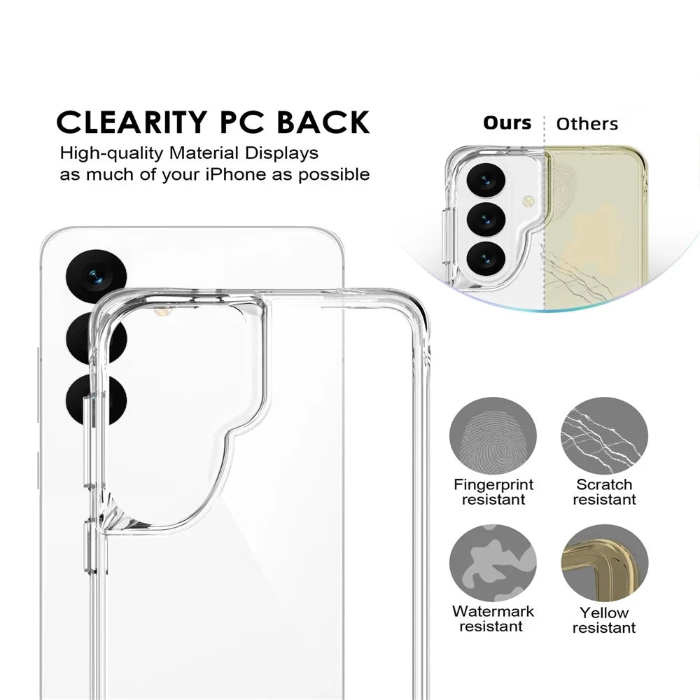 For Samsung Galaxy S26 Case PC + TPU Dropproof Transparent Phone Cover - Transparent - 6