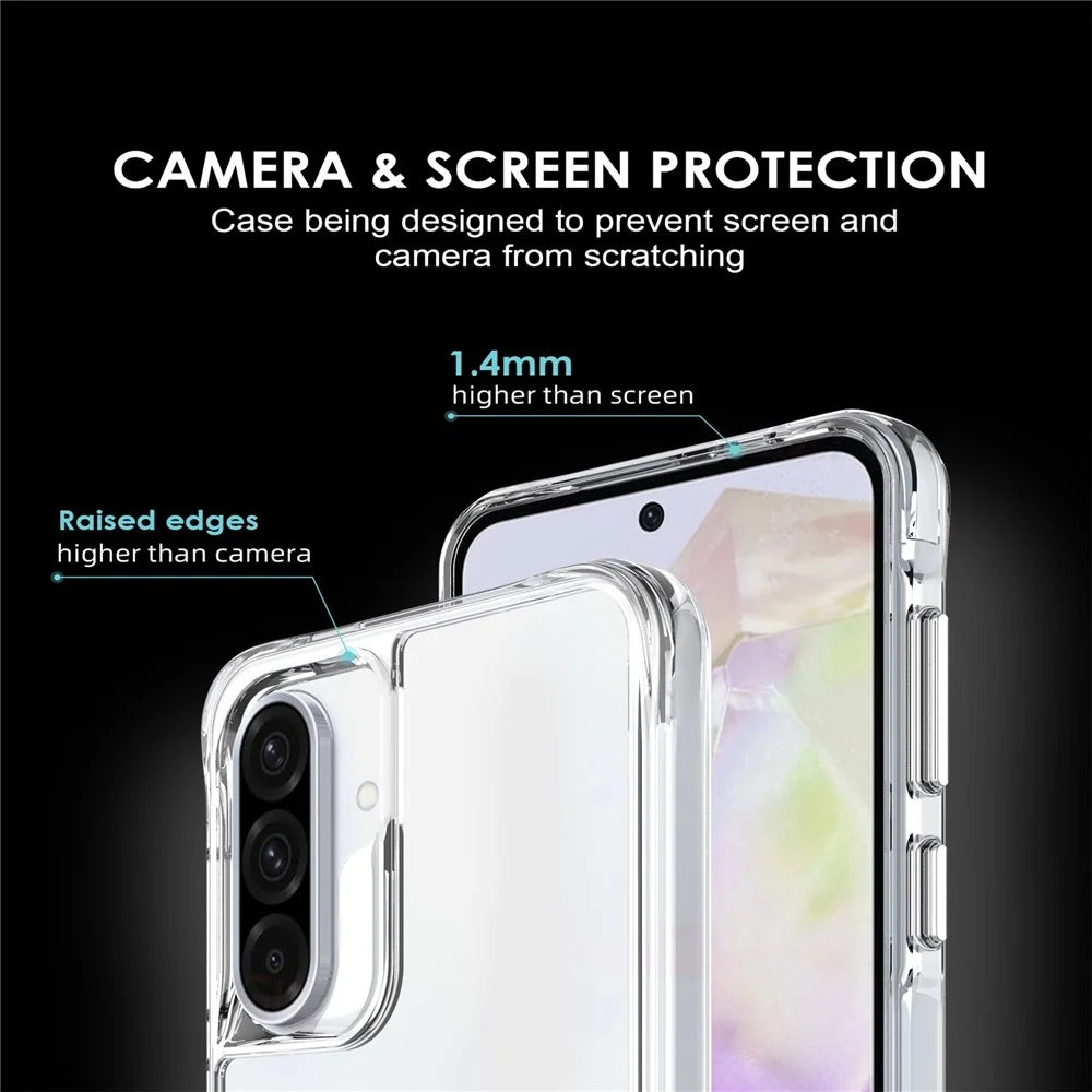 Phone Case For Samsung Galaxy A18 5G / A18 4G / A17 5G / A17 4G / A26 5G / A16 5G / A16 4G PC + TPU Dropproof Transparent Phone Cover - Transparent - 5