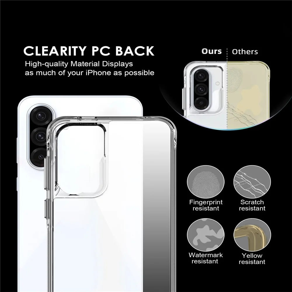 Phone Case For Samsung Galaxy A18 5G / A18 4G / A17 5G / A17 4G / A26 5G / A16 5G / A16 4G PC + TPU Dropproof Transparent Phone Cover - Transparent - 6