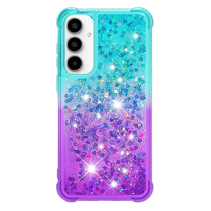 For Samsung Galaxy A37 5G / A36 5G / A56 5G TPU Case Gradient Quicksand Phone Back Cover - Sky Blue+Purple - 2