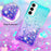 For Samsung Galaxy A37 5G / A36 5G / A56 5G TPU Case Gradient Quicksand Phone Back Cover - Sky Blue+Purple - 5