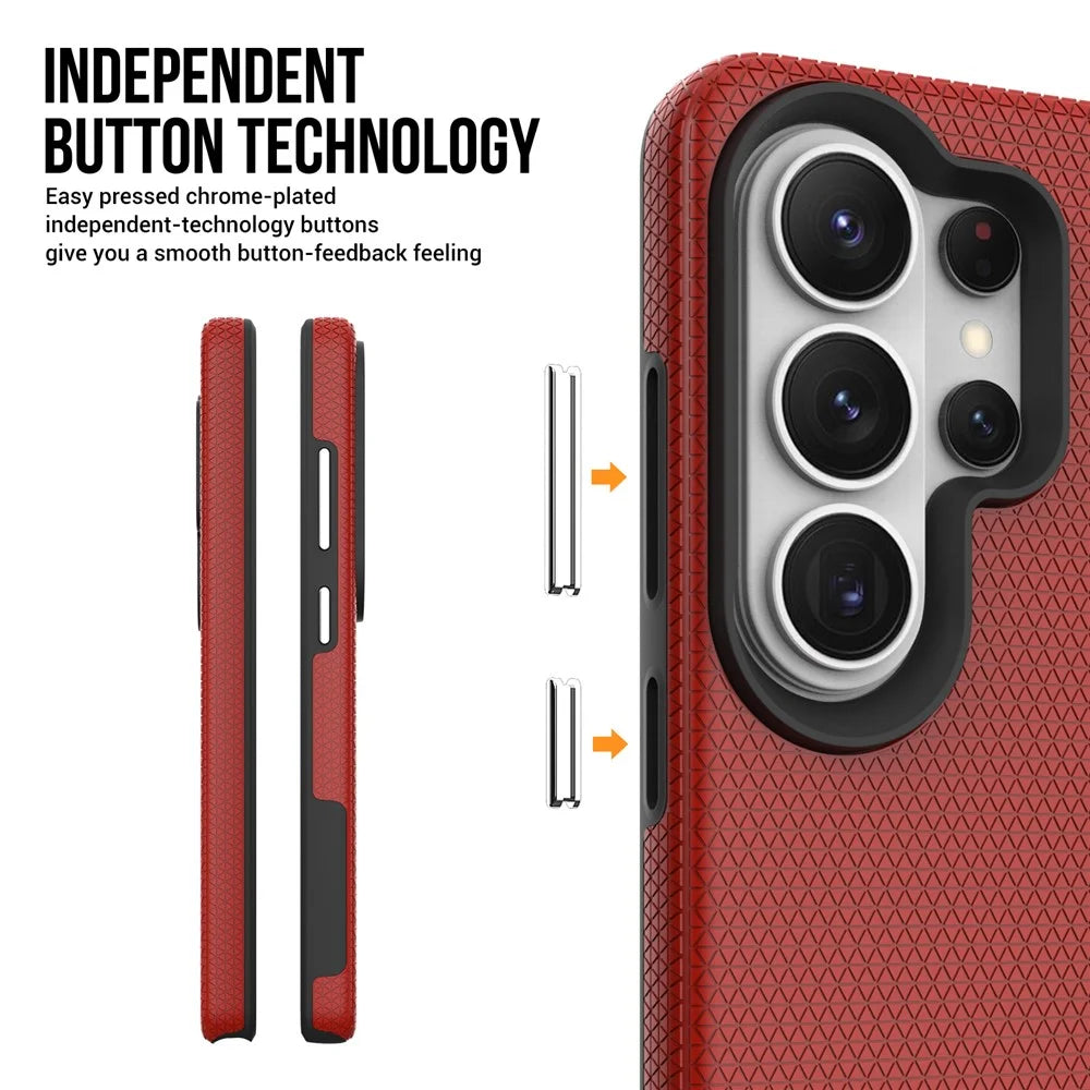 For Samsung Galaxy S26 Ultra Magnetic Case Shockproof TPU + PC Phone Cover - Red - 5