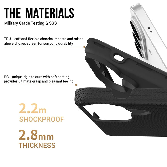 For Samsung Galaxy S26 Magnetic Case Shockproof TPU + PC Phone Cover - Black - 4