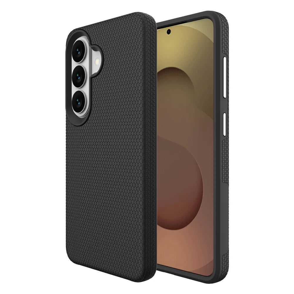Magnetic Case For Samsung Galaxy S25  /  S24 Shockproof TPU + PC Phone Cover - Black - 1