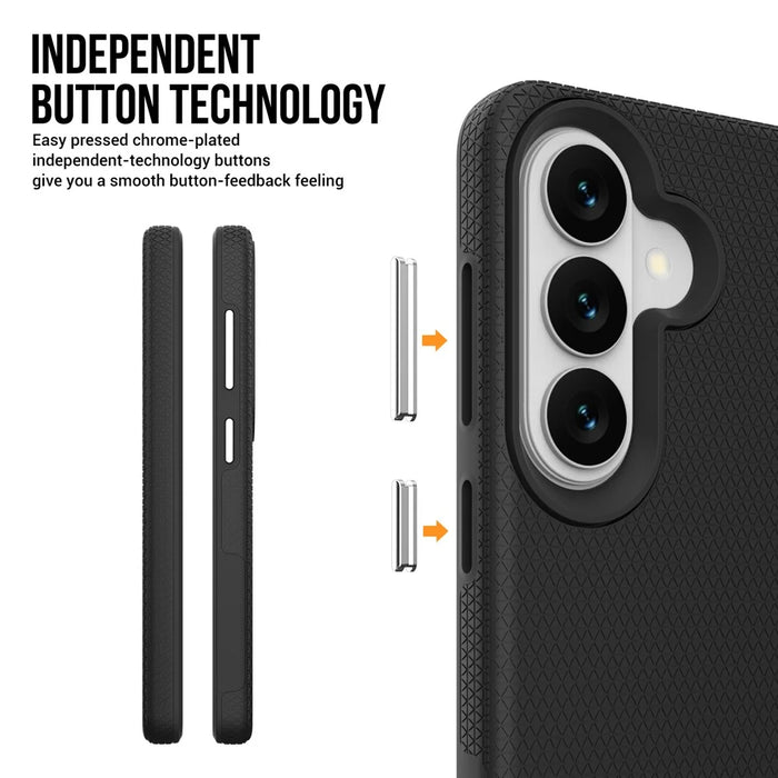 Magnetic Case For Samsung Galaxy S25  /  S24 Shockproof TPU + PC Phone Cover - Black - 5