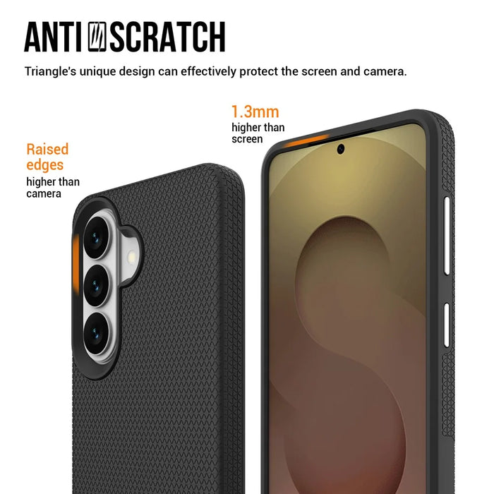 Magnetic Case For Samsung Galaxy S25  /  S24 Shockproof TPU + PC Phone Cover - Black - 6