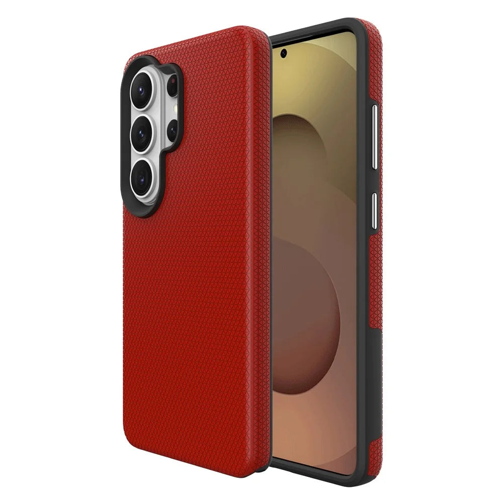 For Samsung Galaxy S25 Ultra Magnetic Case Shockproof TPU + PC Phone Cover - Red - 1
