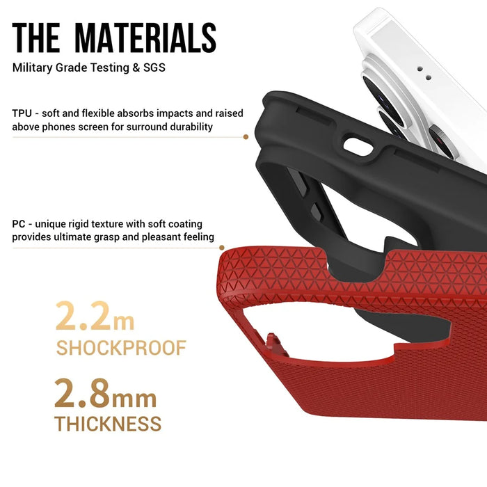 For Samsung Galaxy S25 Ultra Magnetic Case Shockproof TPU + PC Phone Cover - Red - 4